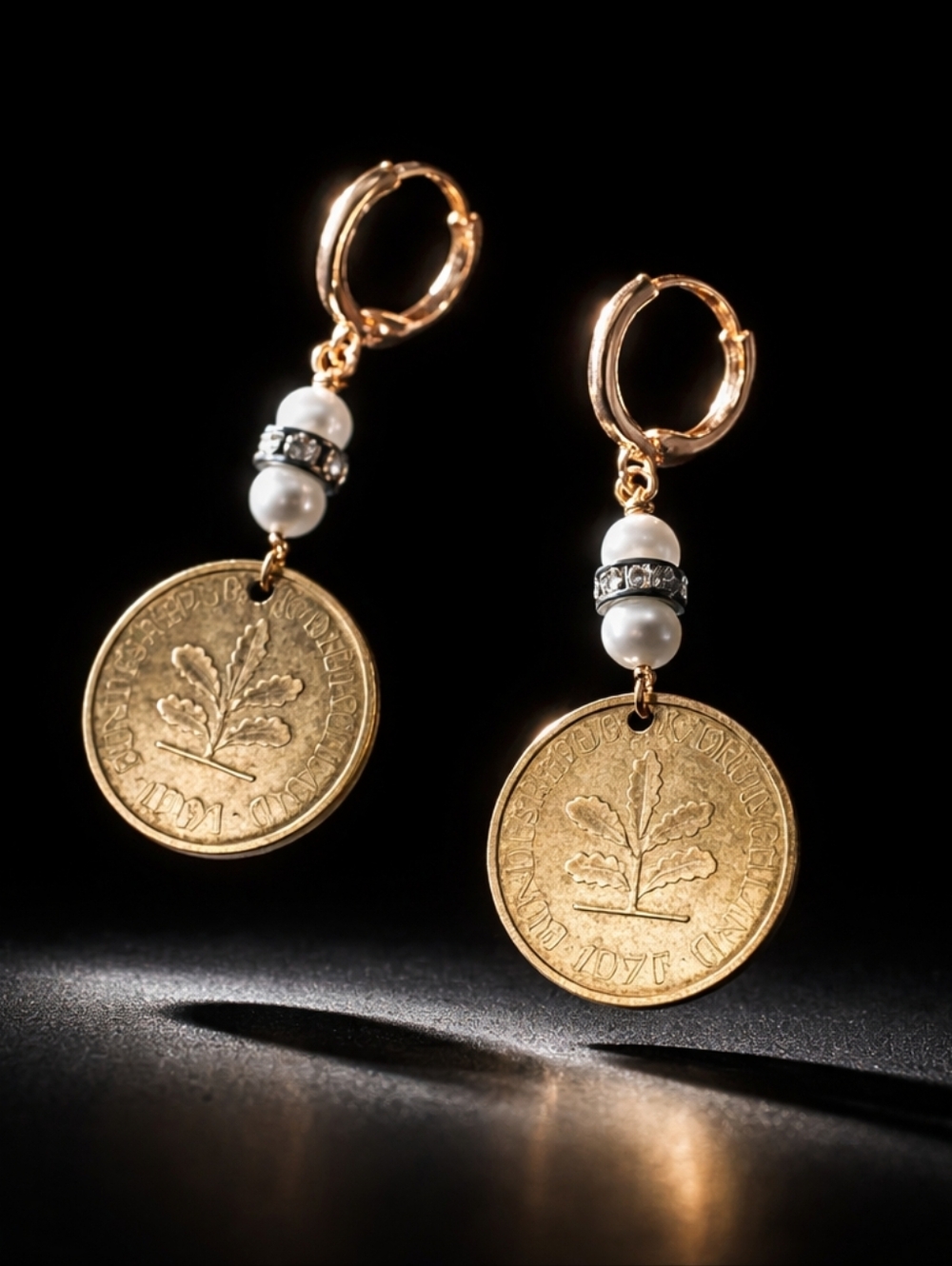 🪙✨ Handmade Coin Drop Earrings – Vintage Style Statement 💫
